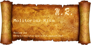 Molitorisz Rita névjegykártya